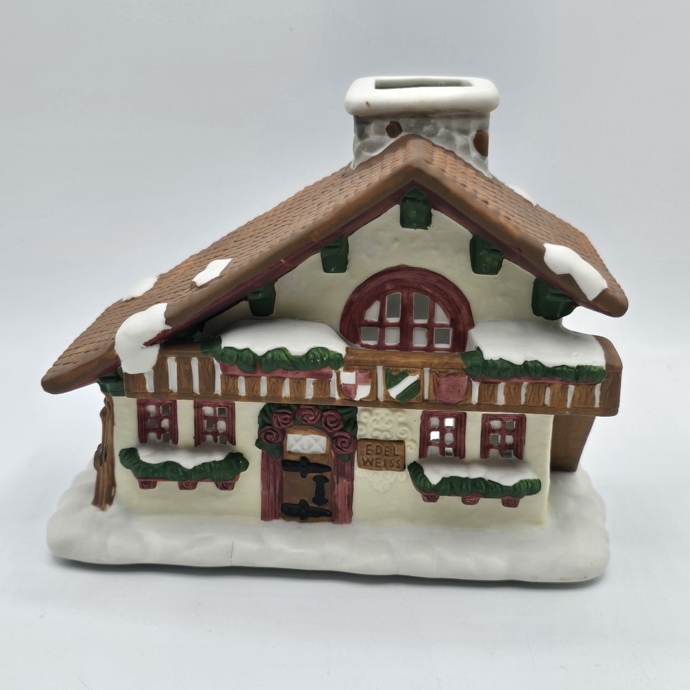 Party Lite Olde World Village Edelweiss House Tealight Candle Holder P0308 - Picture 1 of 12